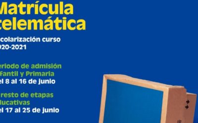 Educación activa la web telematricula.es para tramitar la admisión telemática desde casa